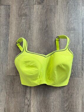 Panache Sports Bra – Size 32GG UK | High-Impact Support | Neon Yellow/Lime